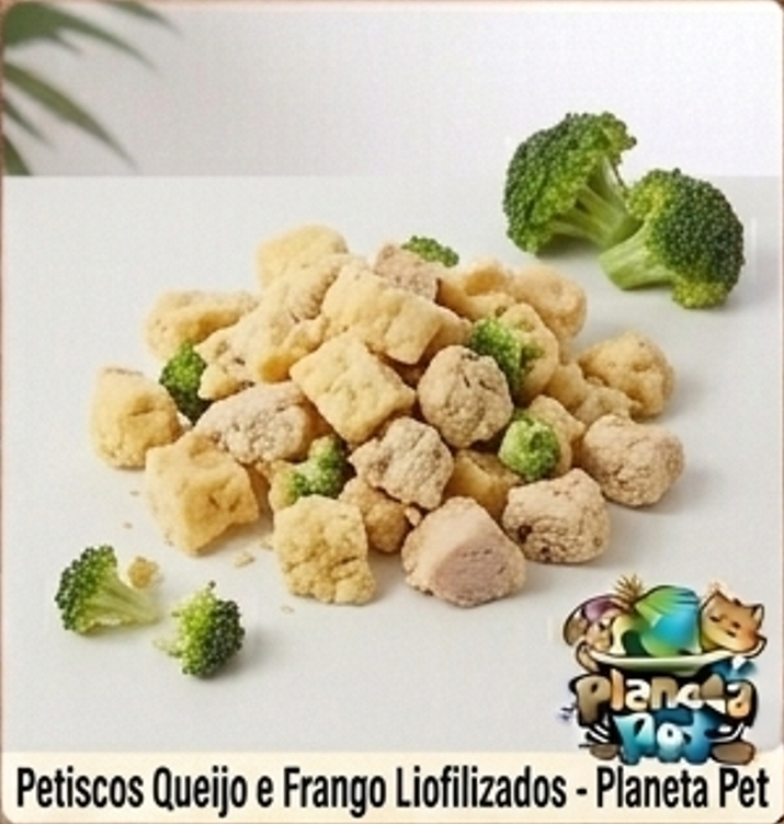 Petisco Queijo e Frango Liofilizado